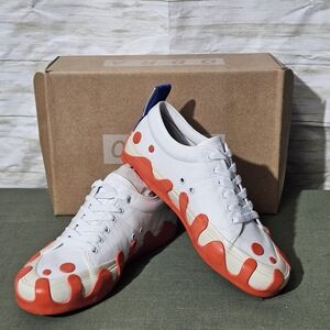 White and Orange Obra Men's Slip On Loafers